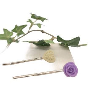 Handcrafted Heart Flower Bobby Pin Hair Accessories
